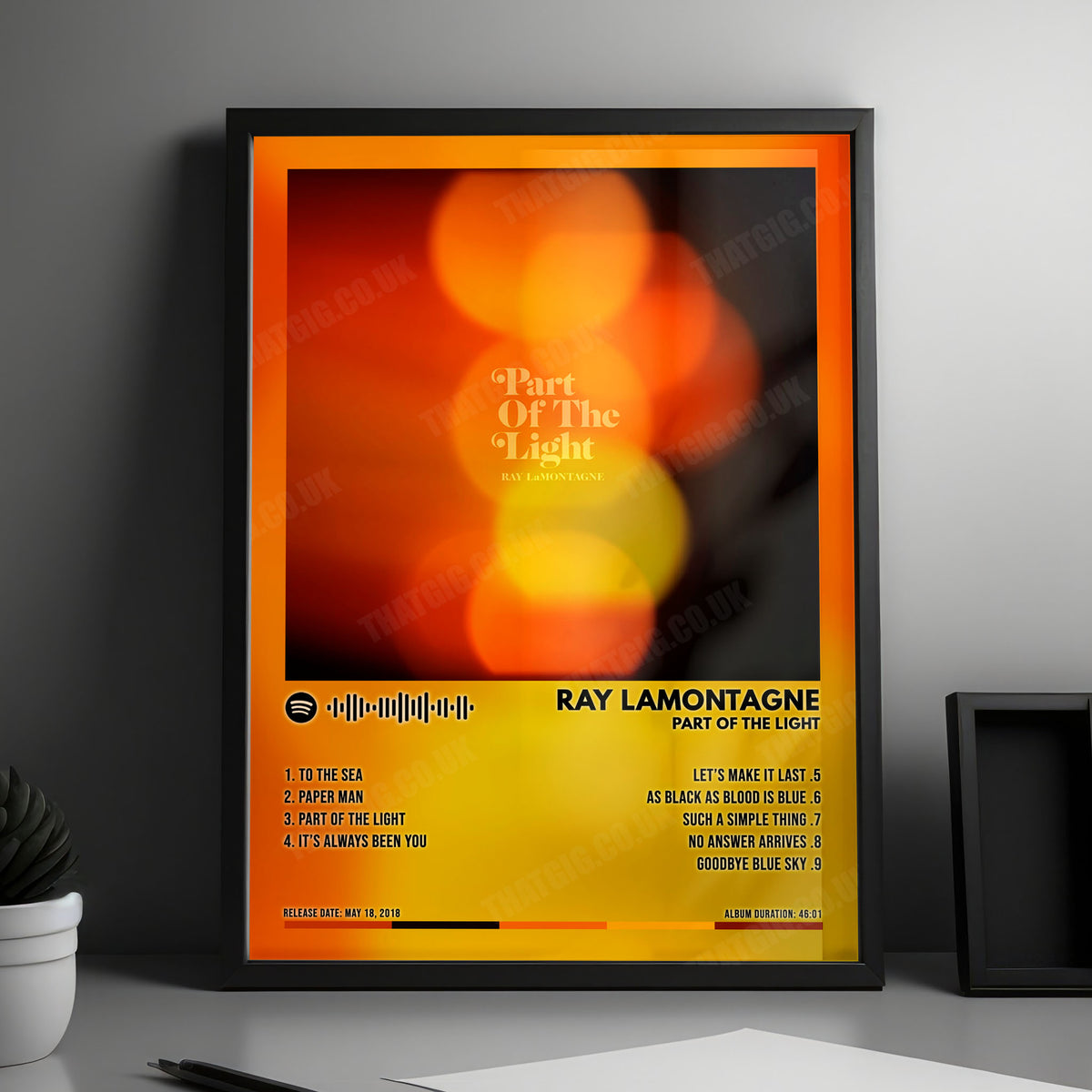 Ray LaMontagne "Part Of The Light" Album Cover Poster - with Complete Tracklist