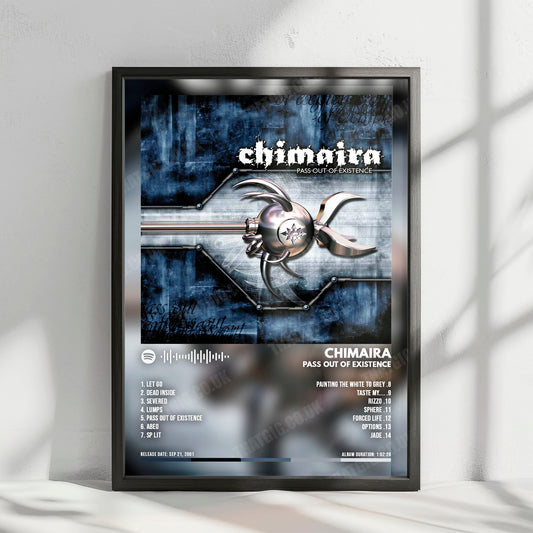 Chimaira "Pass Out Of Existence" Album Cover Poster - with Complete Tracklist