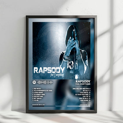 Rapsody "For Everything" Album Cover Poster - with Complete Tracklist