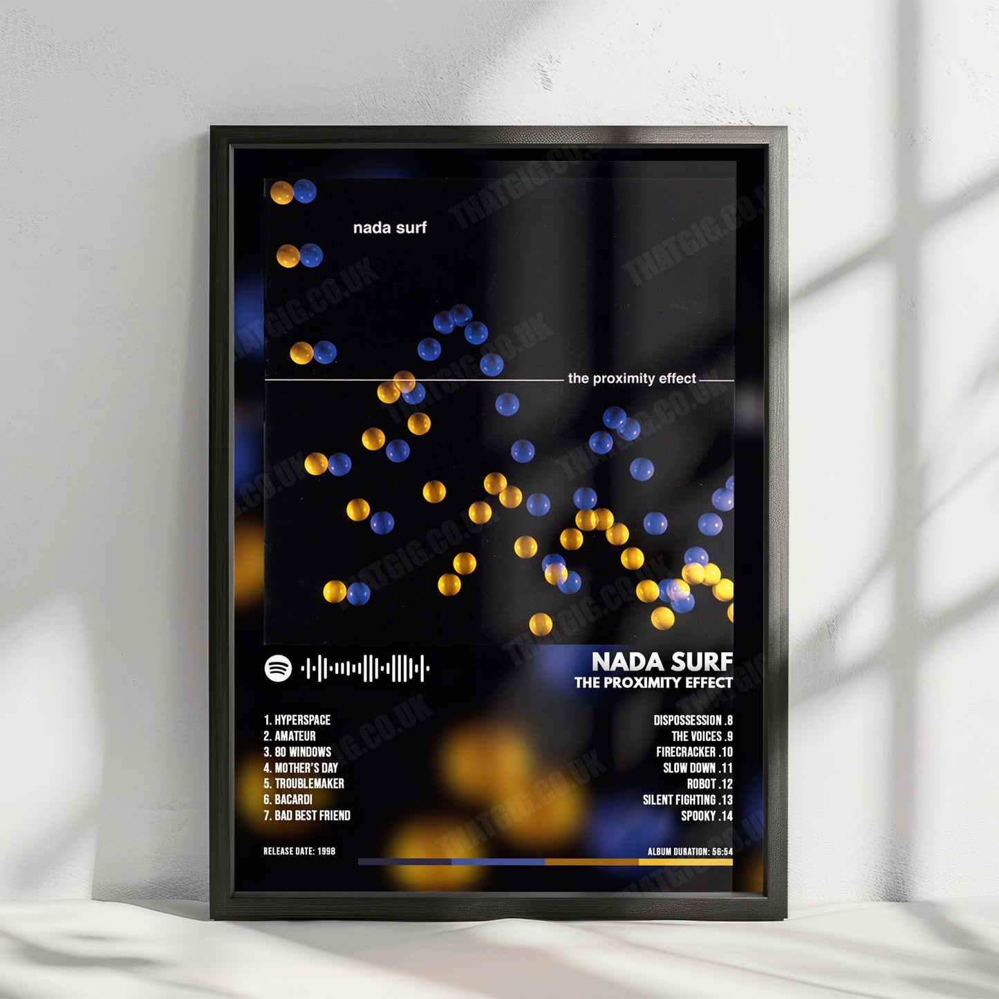 Nada Surf "The Proximity Effect" Album Cover Poster - with Complete Tracklist