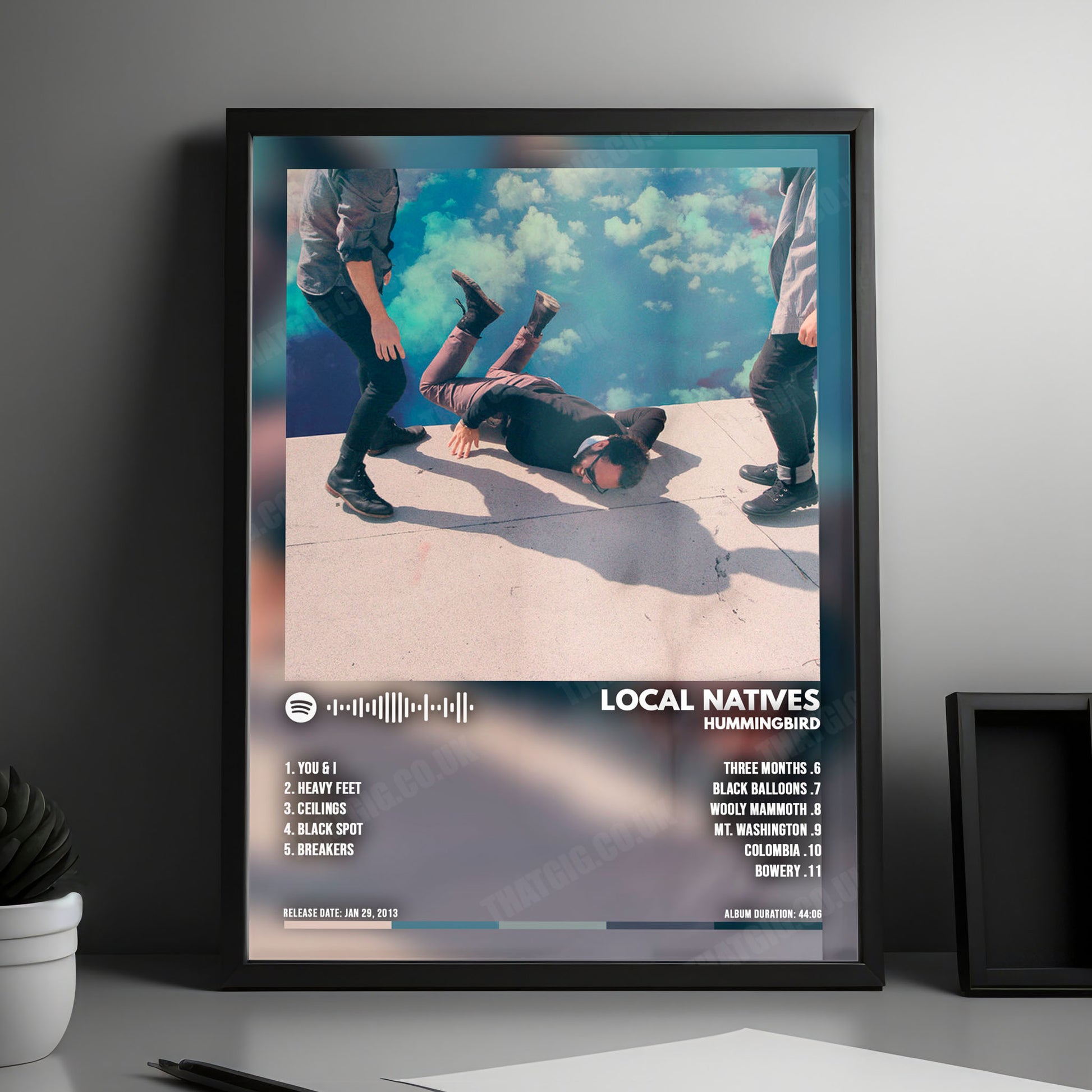 Local Natives "Hummingbird" Album Cover Poster - with Complete Tracklist