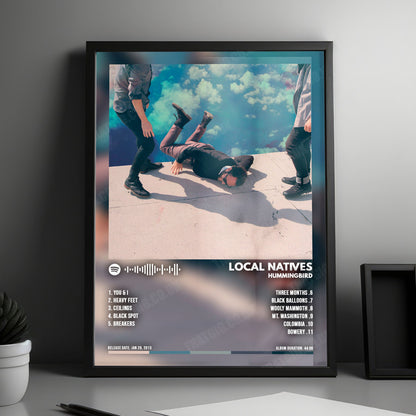Local Natives "Hummingbird" Album Cover Poster - with Complete Tracklist