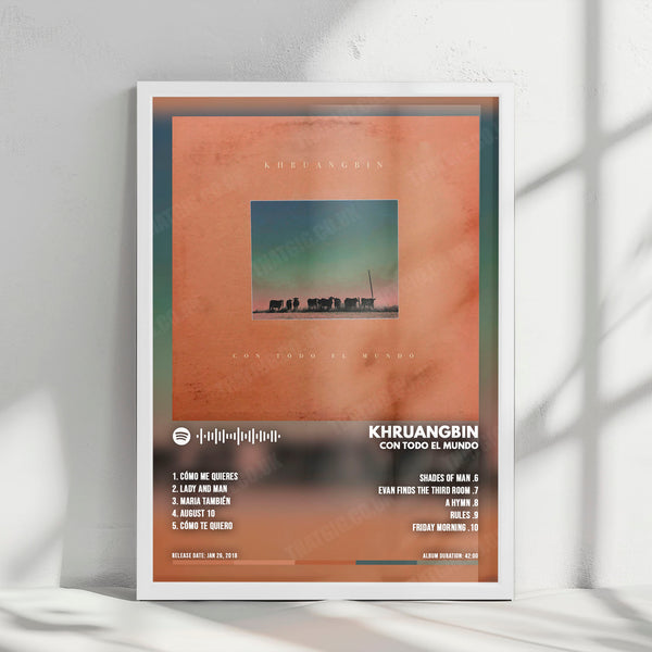 Khruangbin "Con Todo El Mundo" Album Cover Poster - with Complete Tracklist