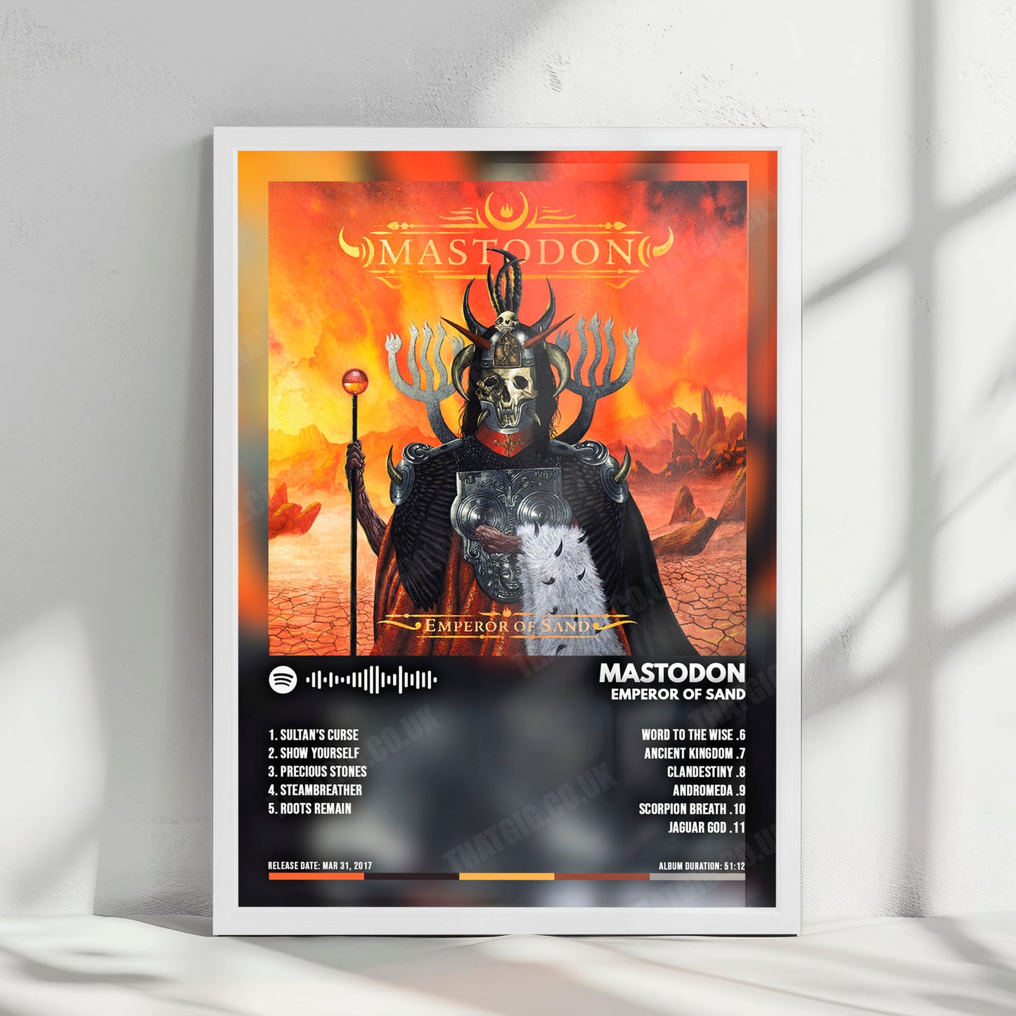 Mastodon "Emperor of Sand" Album Cover Poster - with Complete Tracklist