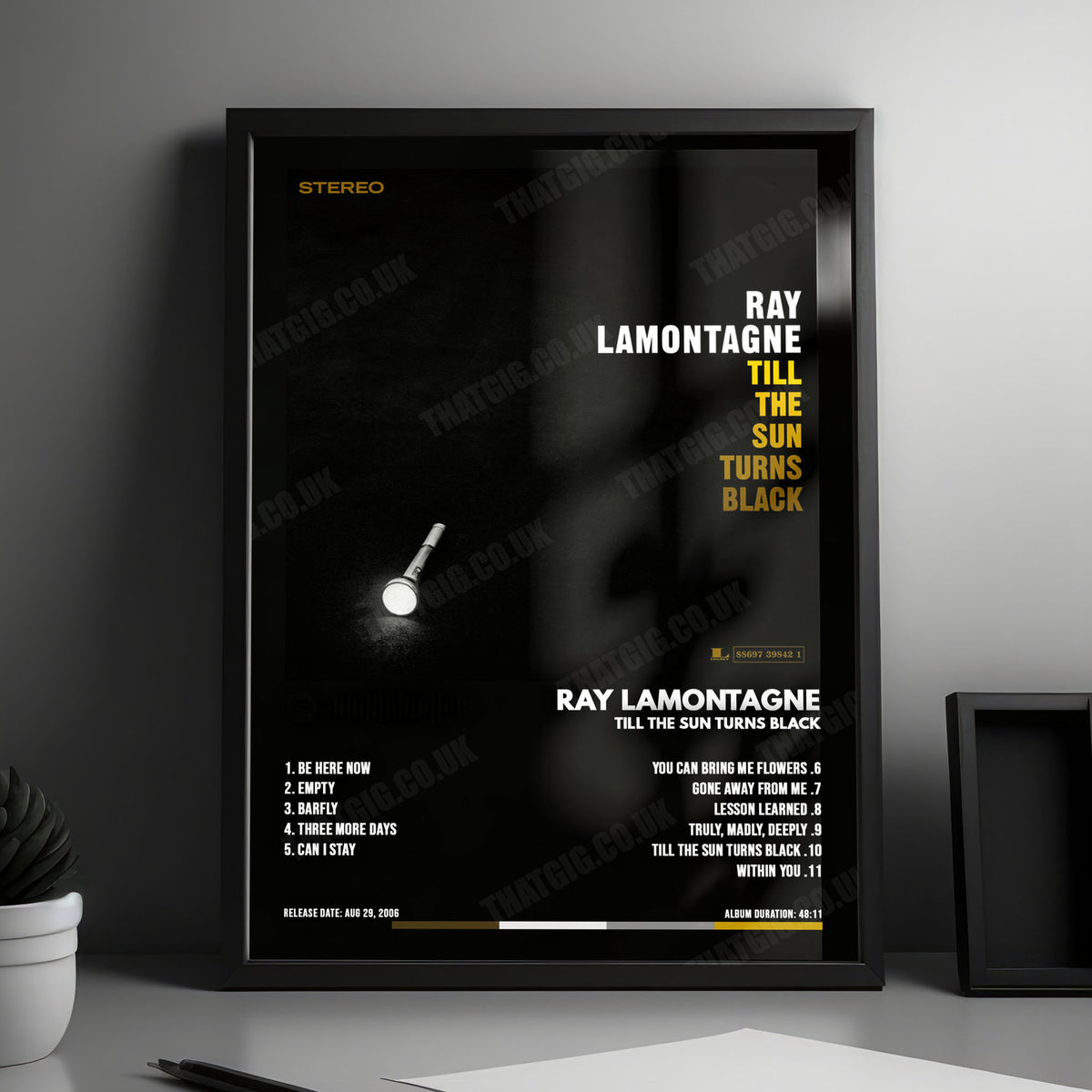 Ray LaMontagne "Till The Sun Turns Black" Album Cover Poster - with Complete Tracklist