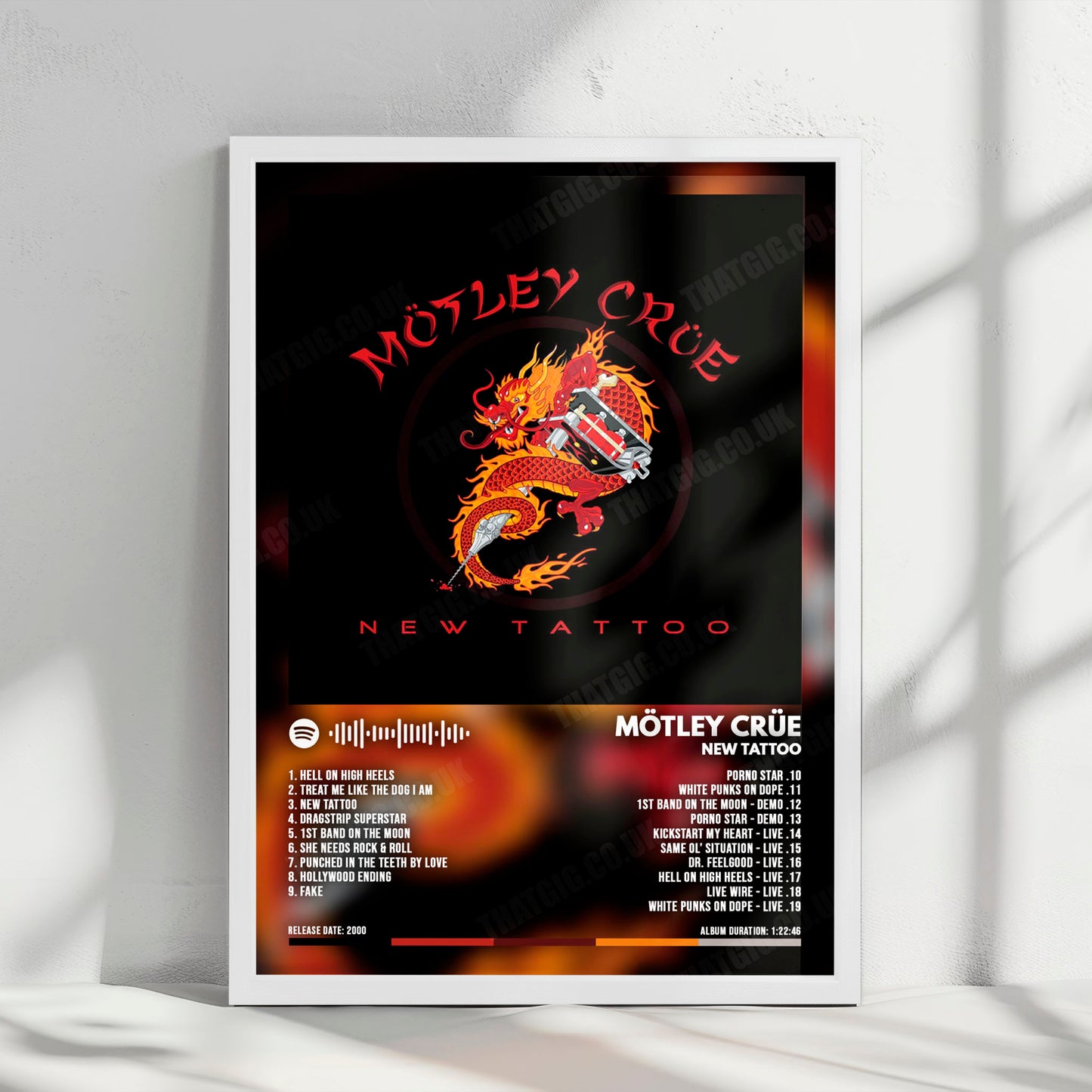 Mötley Crüe "New Tattoo" Album Cover Poster - with Complete Tracklist