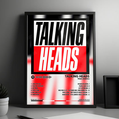 Talking Heads "True Stories" Album Cover Poster - with Complete Tracklist