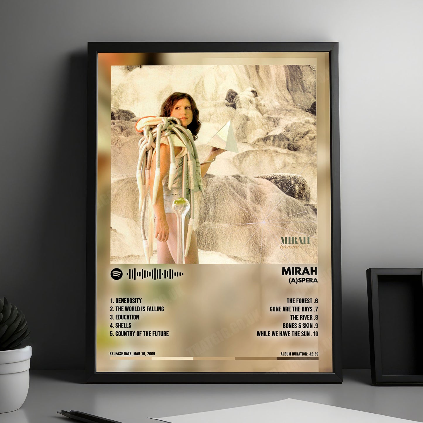 Mirah "(A)SPERA" Album Cover Poster - with Complete Tracklist