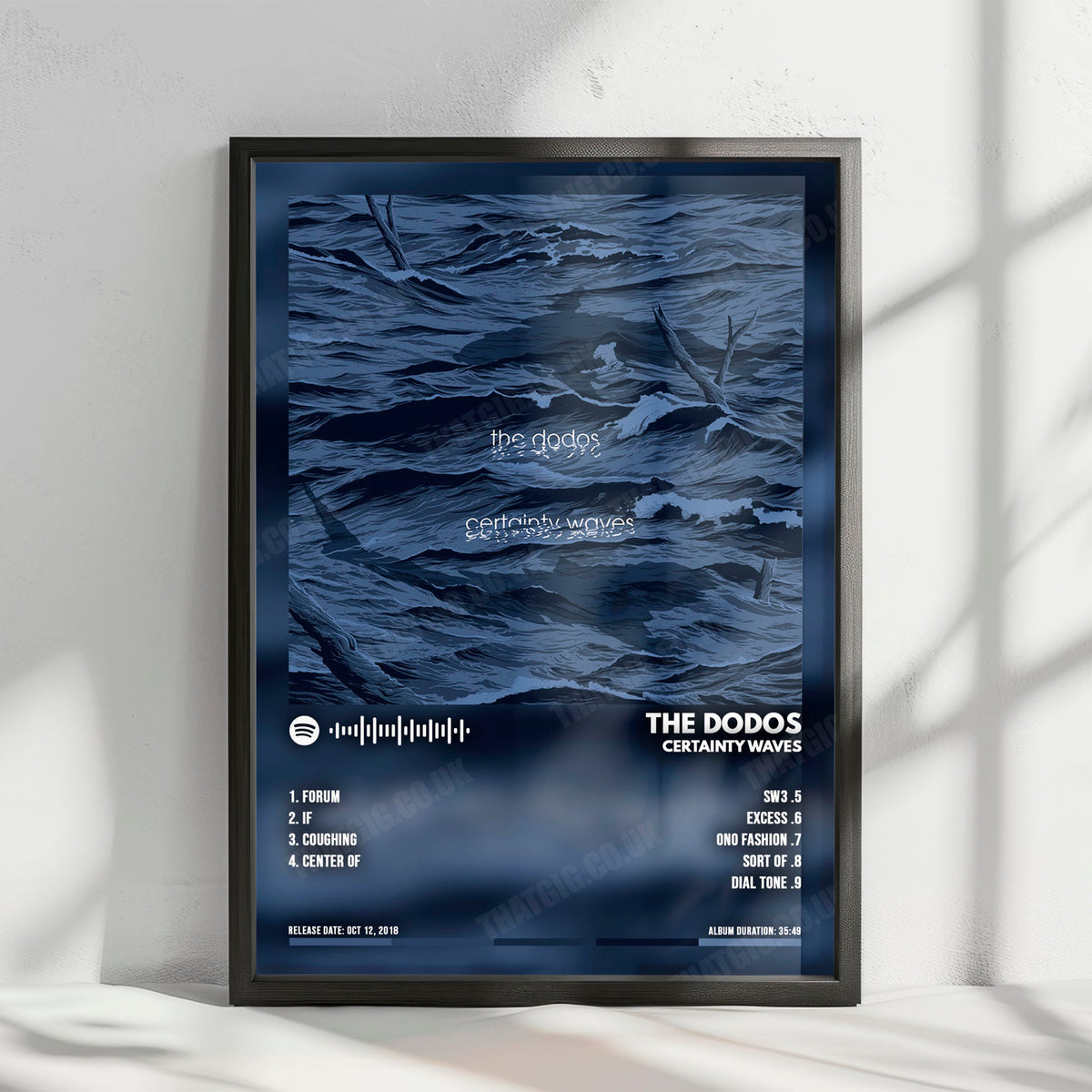 The Dodos "Certainty Waves" Album Cover Poster - with Complete Tracklist