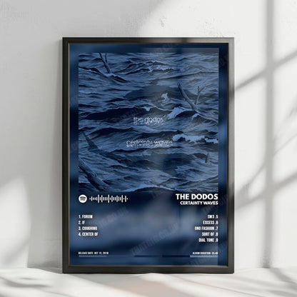 The Dodos "Certainty Waves" Album Cover Poster - with Complete Tracklist