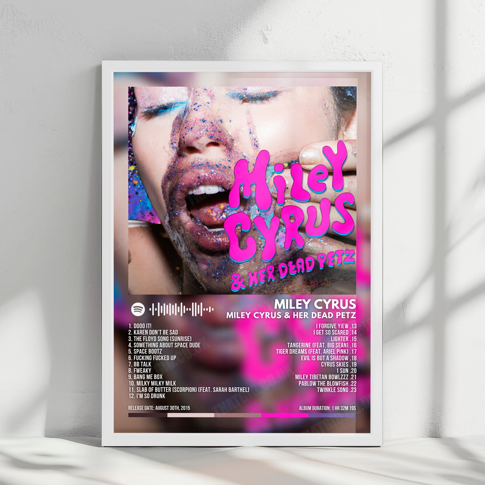 Miley Cyrus "Miley Cyrus & Her Dead Petz" Album Cover Poster - with Complete Tracklist