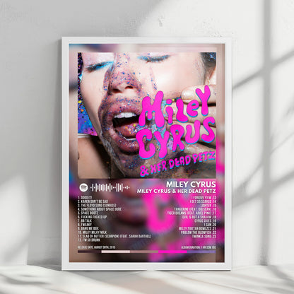 Miley Cyrus "Miley Cyrus & Her Dead Petz" Album Cover Poster - with Complete Tracklist