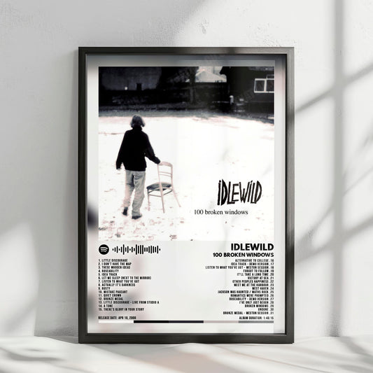 Idlewild "100 Broken Windows" Album Cover Poster - with Complete Tracklist