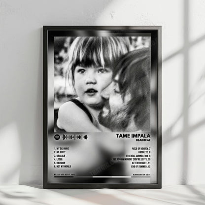 Tame Impala "Deadbeat" Album Cover Poster - with Complete Tracklist