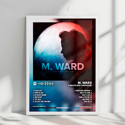 M. Ward "A Wasteland Companion" Album Cover Poster - with Complete Tracklist