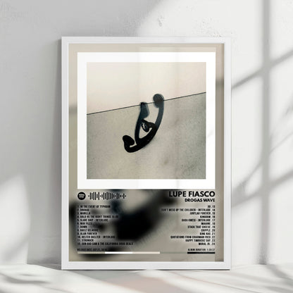 Lupe Fiasco "DROGAS WAVE" Album Cover Poster - with Complete Tracklist