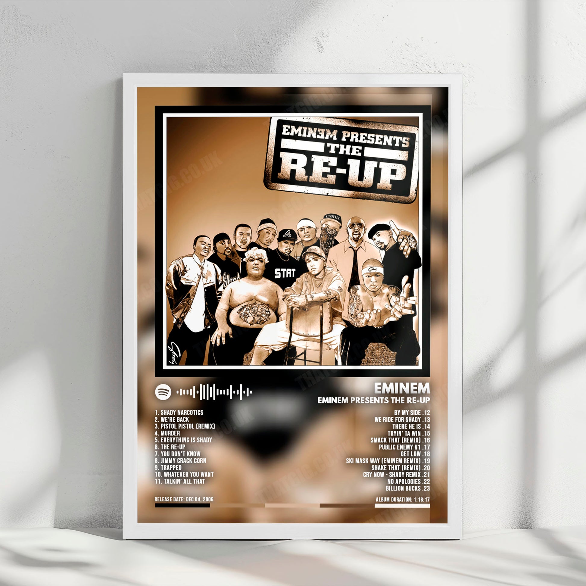 Eminem "Eminem Presents: The Re-Up" Album Cover Poster - with Complete Tracklist