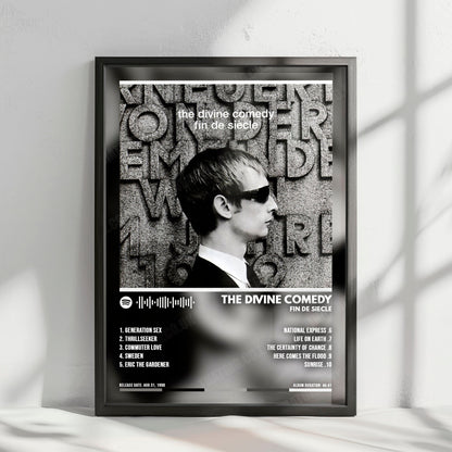 The Divine Comedy "Fin De Siecle" Album Cover Poster - with Complete Tracklist