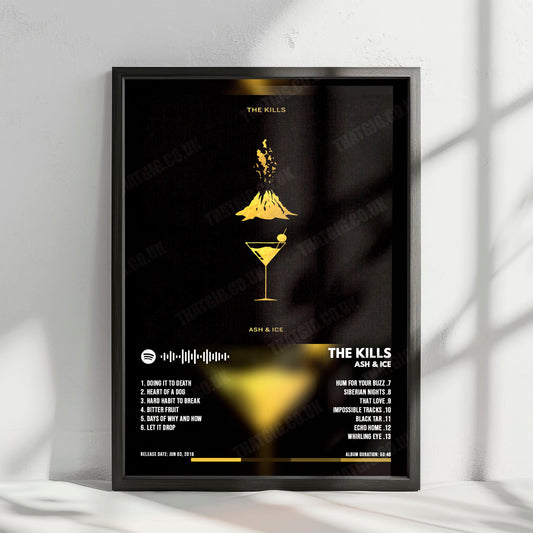 The Kills "Ash & Ice" Album Cover Poster - with Complete Tracklist