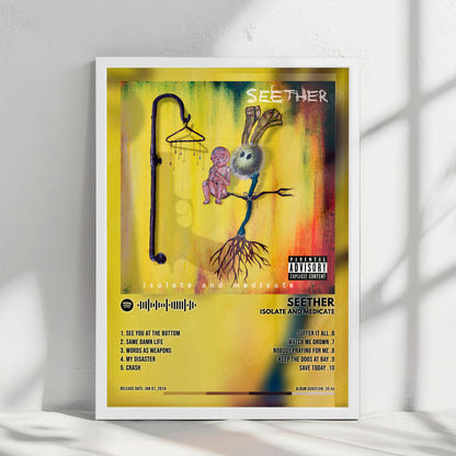 Seether "Isolate And Medicate" Album Cover Poster - with Complete Tracklist