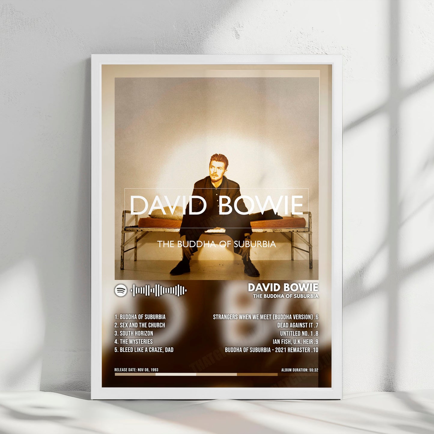 David Bowie "The Buddha of Suburbia" Album Cover Poster - with Complete Tracklist