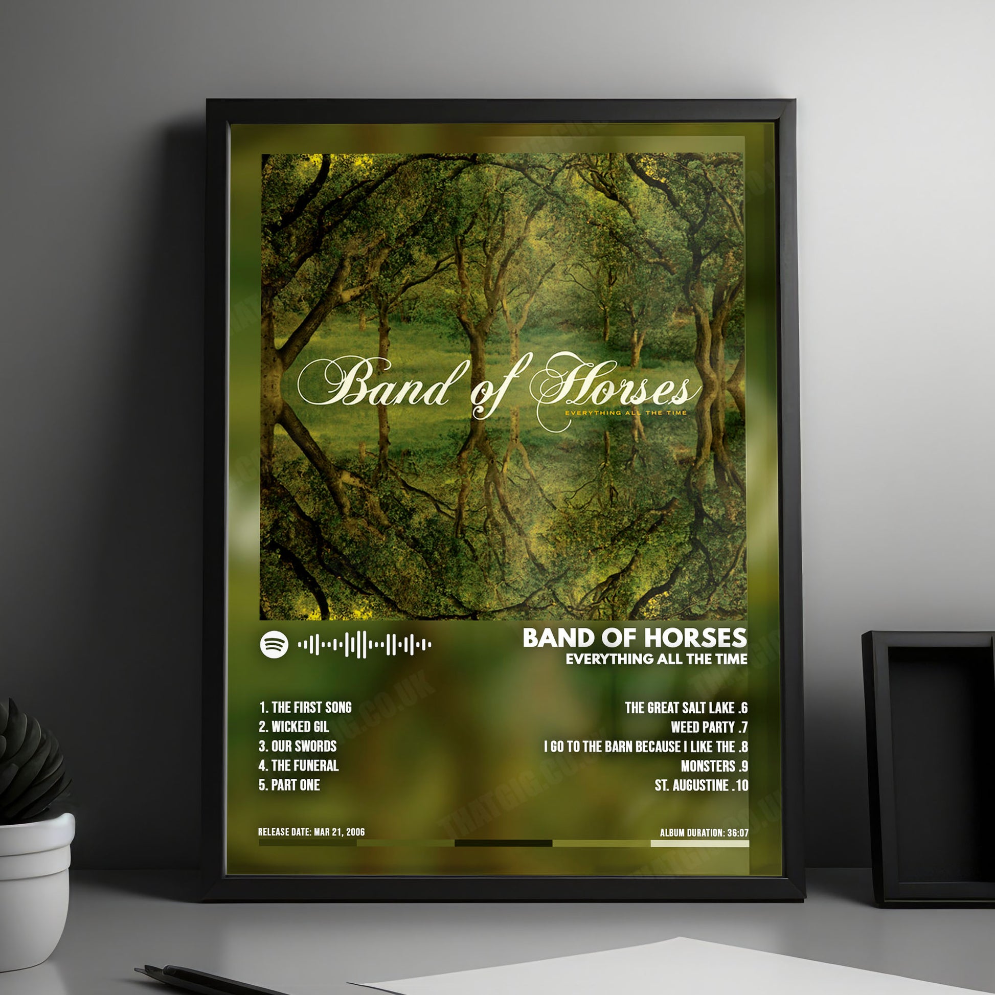 band of horses monsters Band of Horses "Everything All the Time" Album Cover Poster - with Complete Tracklist