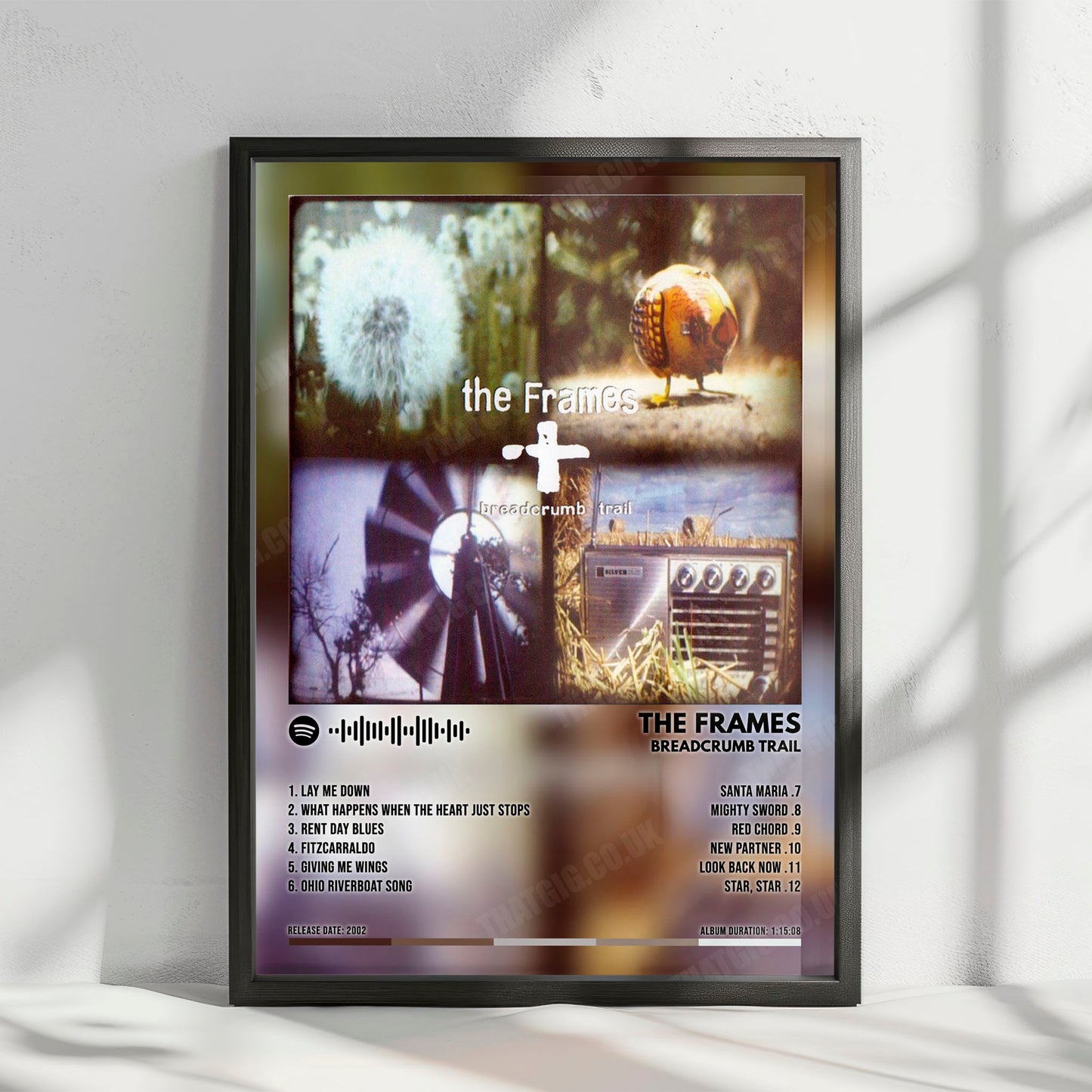 The Frames "Breadcrumb Trail" Album Cover Poster - with Complete Tracklist