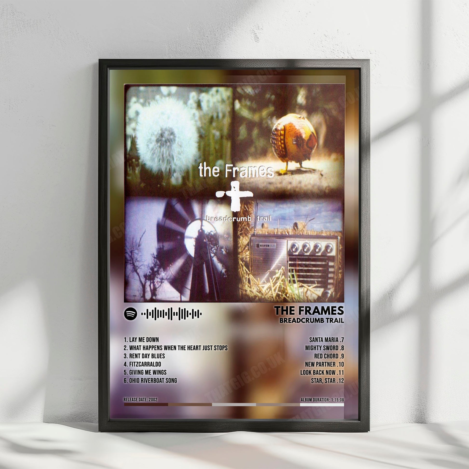 The Frames "Breadcrumb Trail" Album Cover Poster - with Complete Tracklist