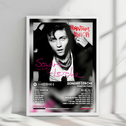 Sondre Lerche "Phantom Punch" Album Cover Poster - with Complete Tracklist