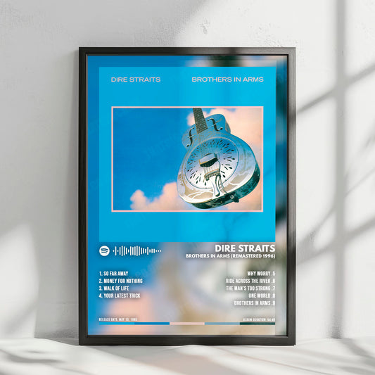 Dire Straits "Brothers in Arms " Album Cover Poster - with Complete Tracklist