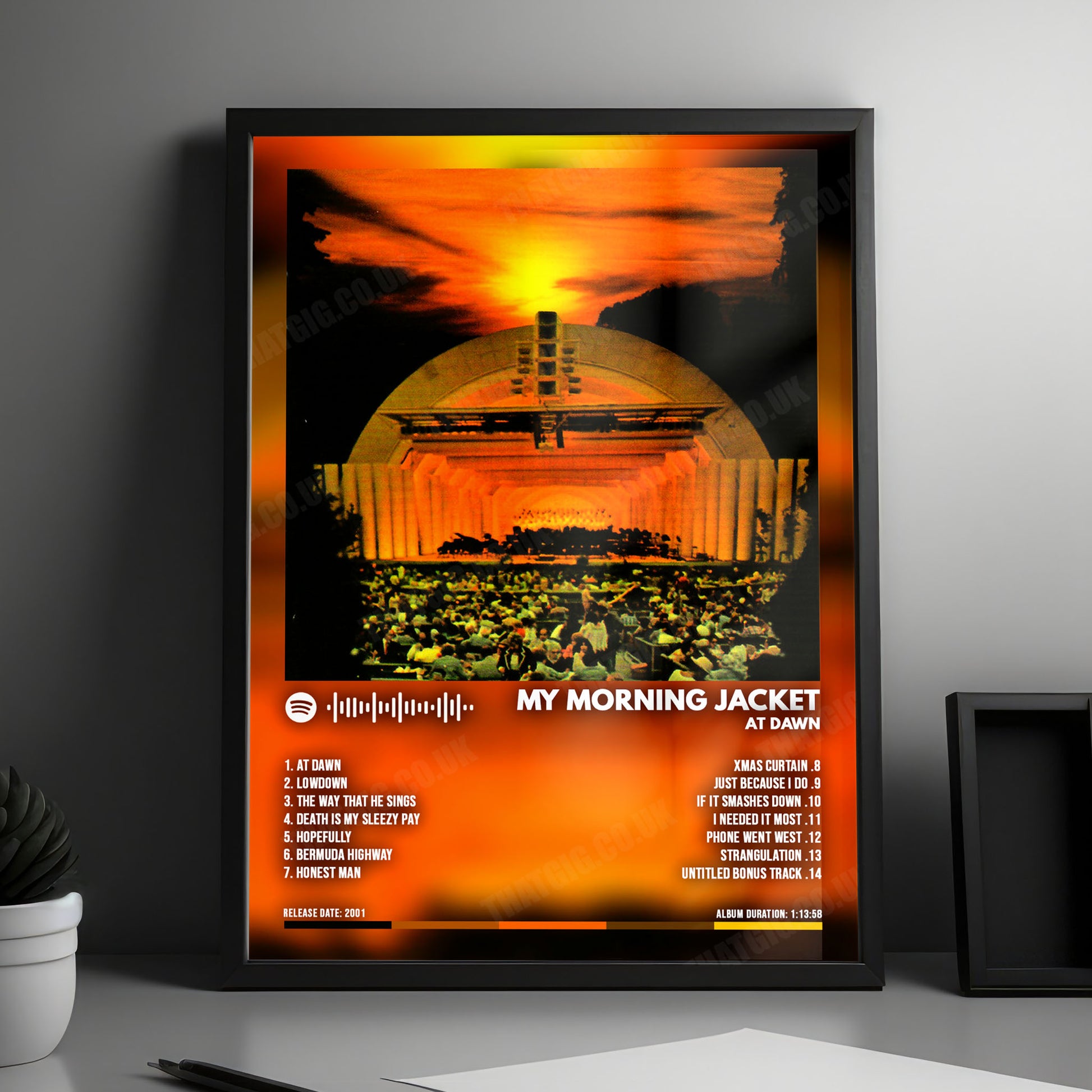 My Morning Jacket "At Dawn" Album Cover Poster - with Complete Tracklist