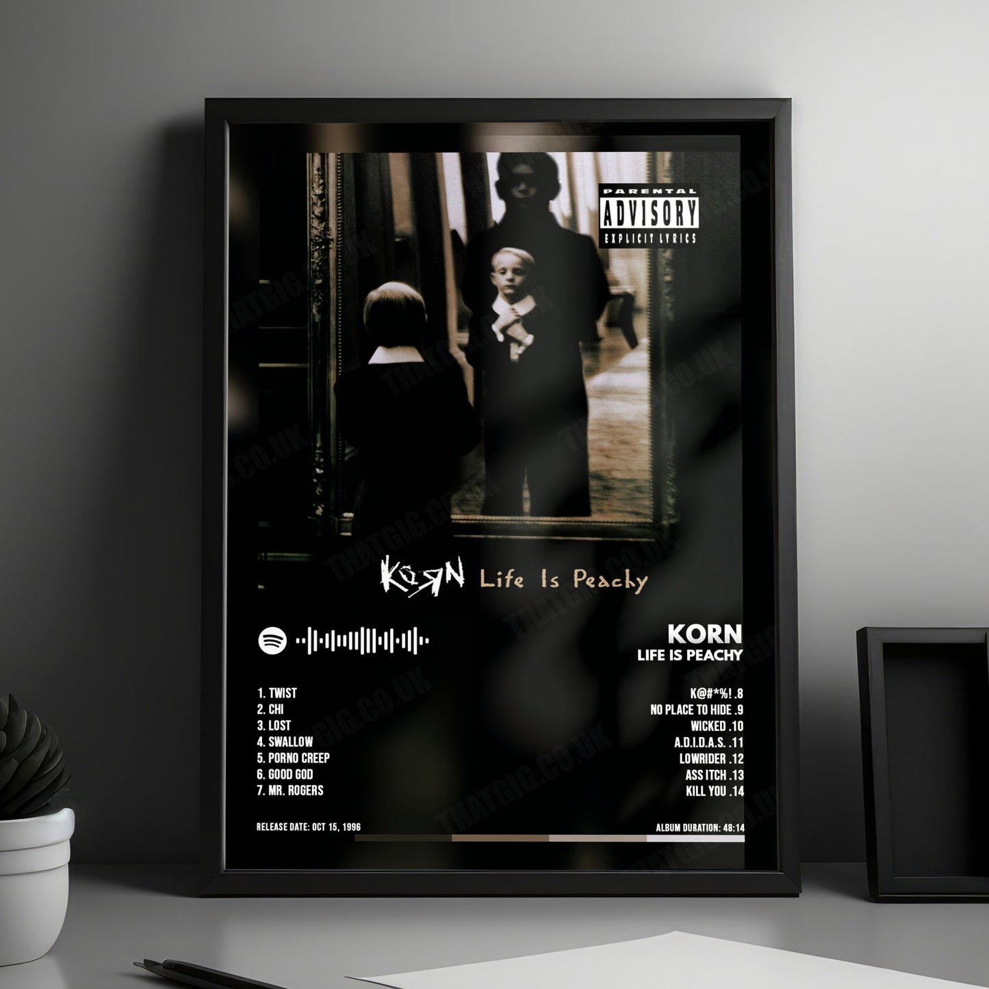 Korn "Life Is Peachy" Album Cover Poster - with Complete Tracklist