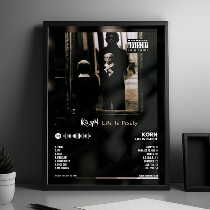 Korn "Life Is Peachy" Album Cover Poster - with Complete Tracklist