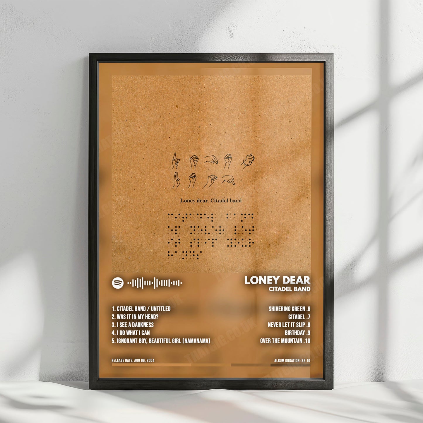 Loney Dear "Citadel Band" Album Cover Poster - with Complete Tracklist