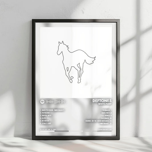 Deftones "White Pony " Album Cover Poster - with Complete Tracklist