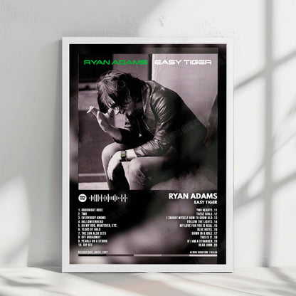 Ryan Adams "Easy Tiger" Album Cover Poster - with Complete Tracklist