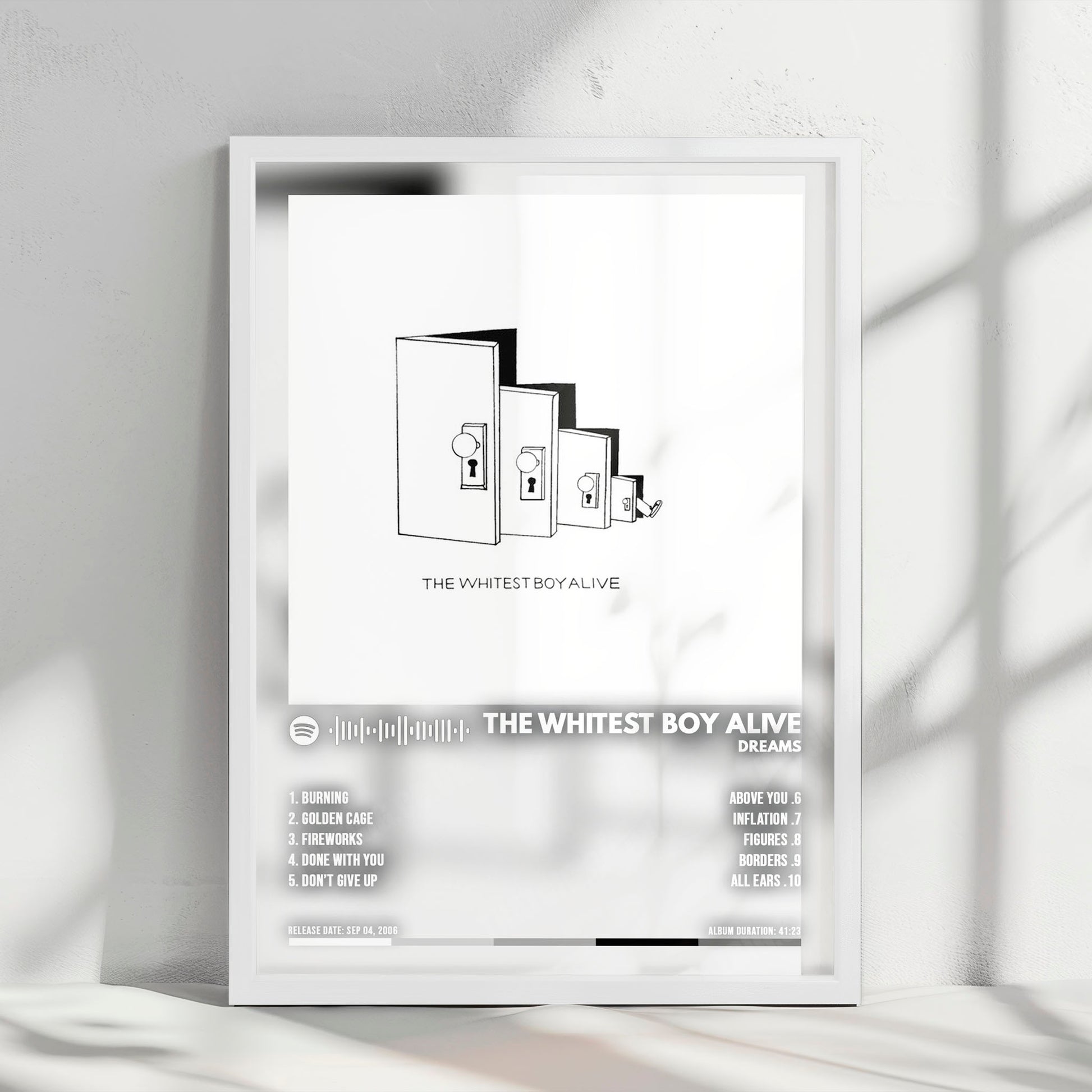 The Whitest Boy Alive "Dreams" Album Cover Poster - with Complete Tracklist