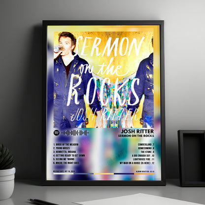 Josh Ritter "Sermon on the Rocks" Album Cover Poster - with Complete Tracklist