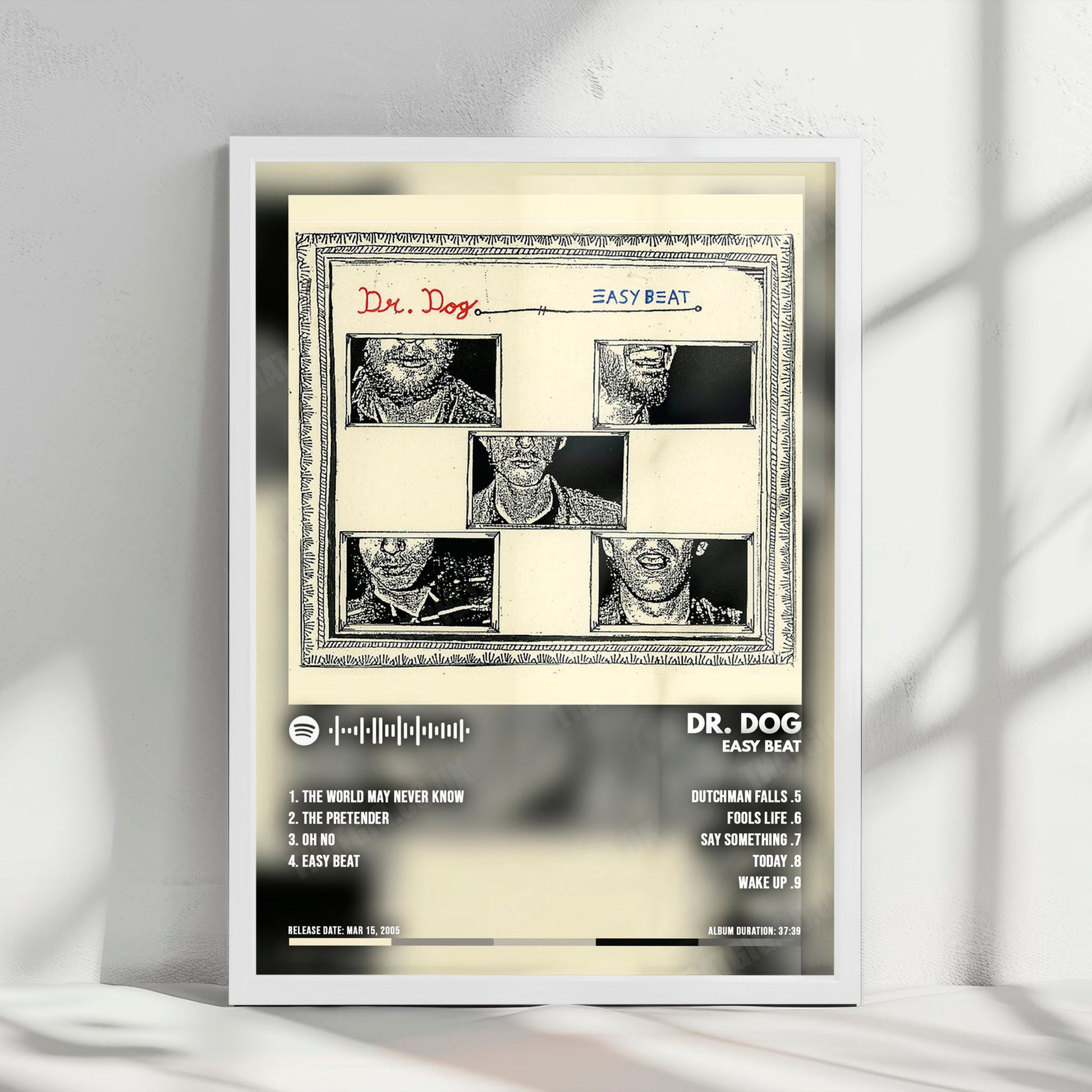 Dr. Dog "Easy Beat" Album Cover Poster - with Complete Tracklist