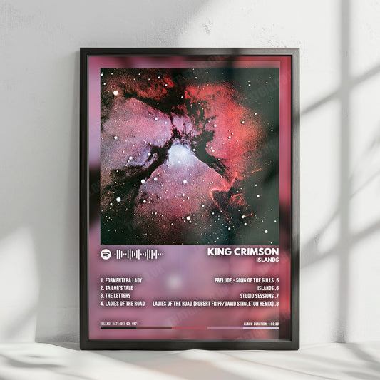King Crimson "Islands" Album Cover Poster - with Complete Tracklist