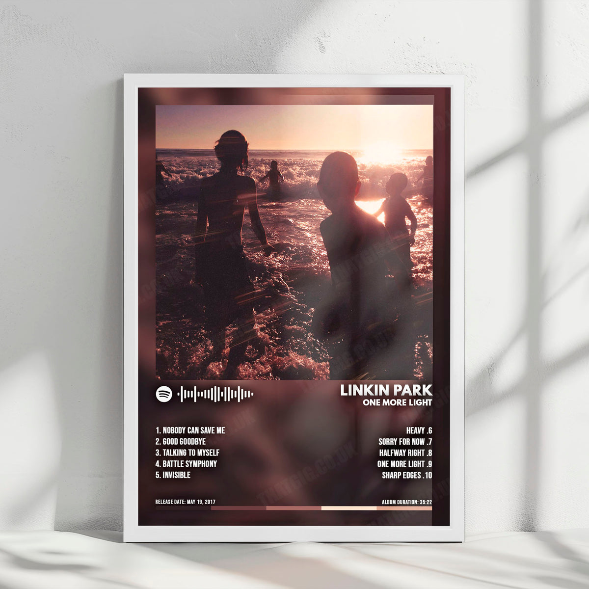 Linkin Park "One More Light" Album Cover Poster - with Complete Tracklist