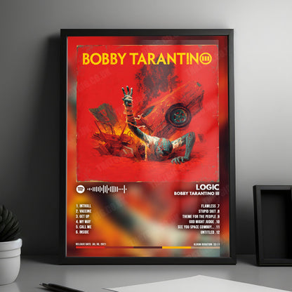 Logic "Bobby Tarantino III" Album Cover Poster - with Complete Tracklist