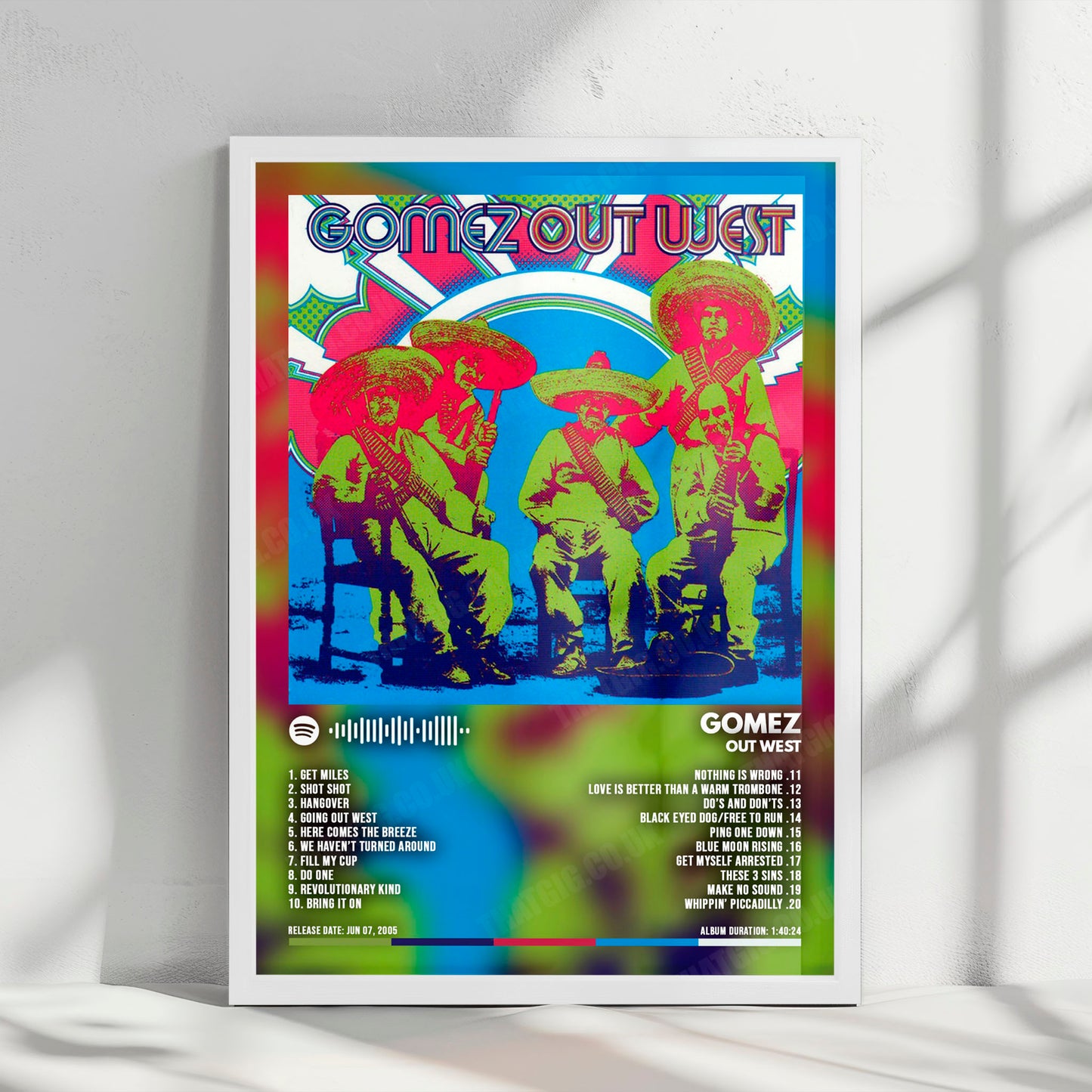 Gomez "Out West" Album Cover Poster - with Complete Tracklist