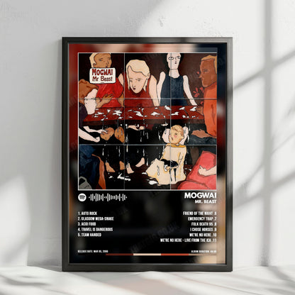 Mogwai "Mr. Beast" Album Cover Poster - with Complete Tracklist