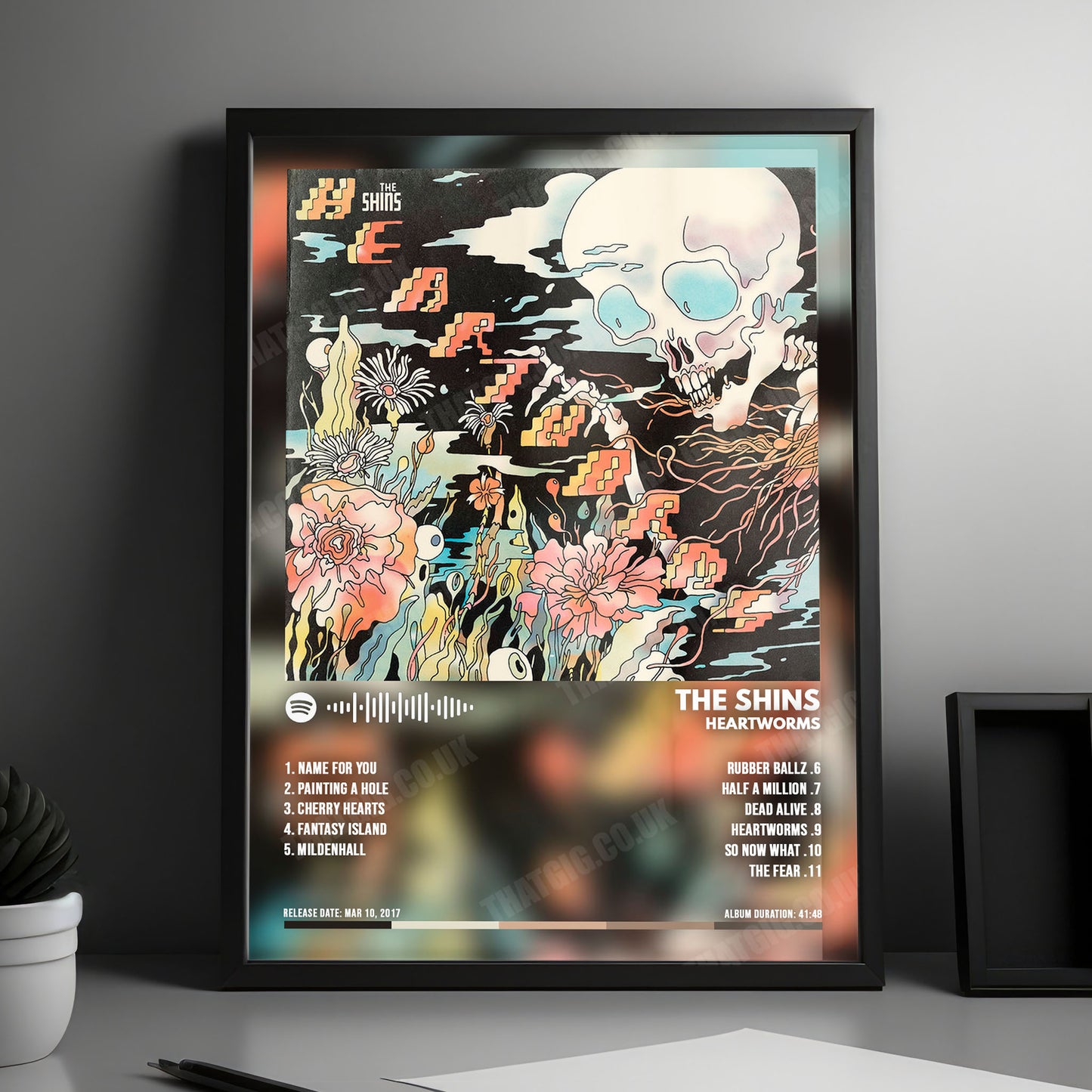 The Shins "Heartworms" Album Cover Poster - with Complete Tracklist