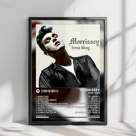 Morrissey "Bona Drag" Album Cover Poster - with Complete Tracklist