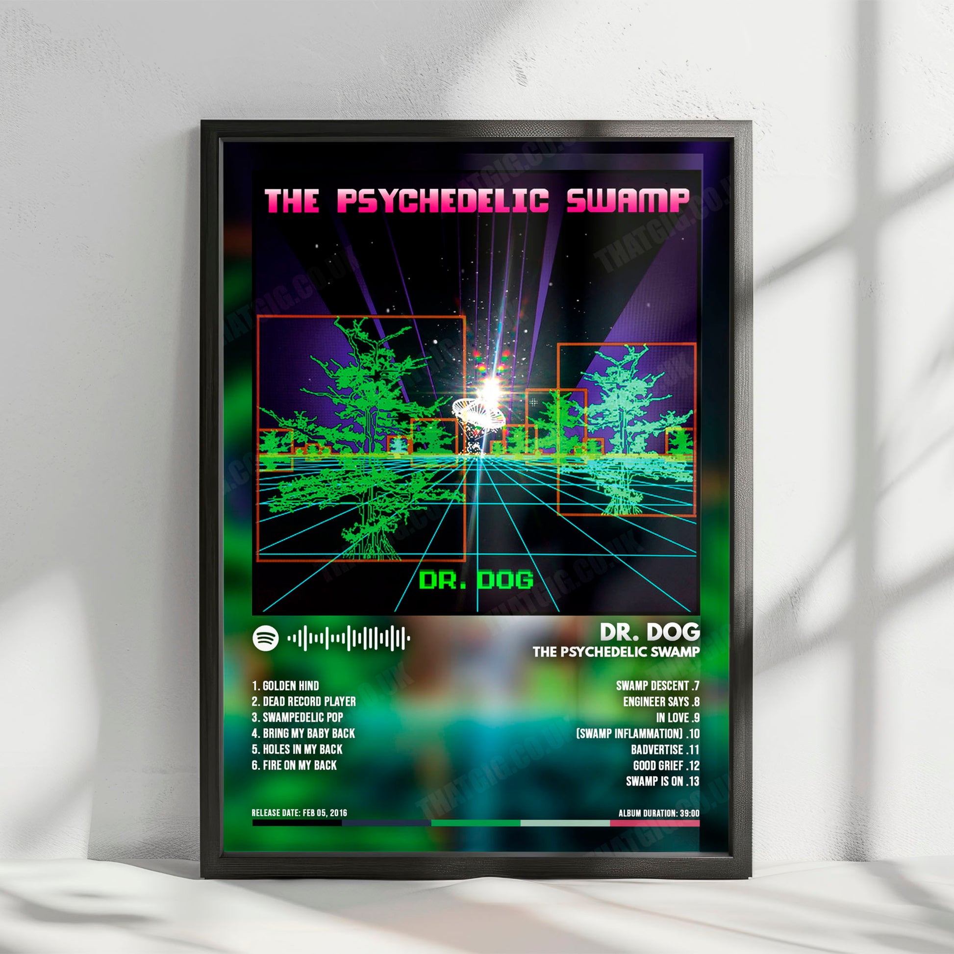 Dr. Dog "The Psychedelic Swamp" Album Cover Poster - with Complete Tracklist