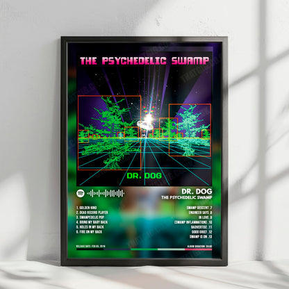 Dr. Dog "The Psychedelic Swamp" Album Cover Poster - with Complete Tracklist