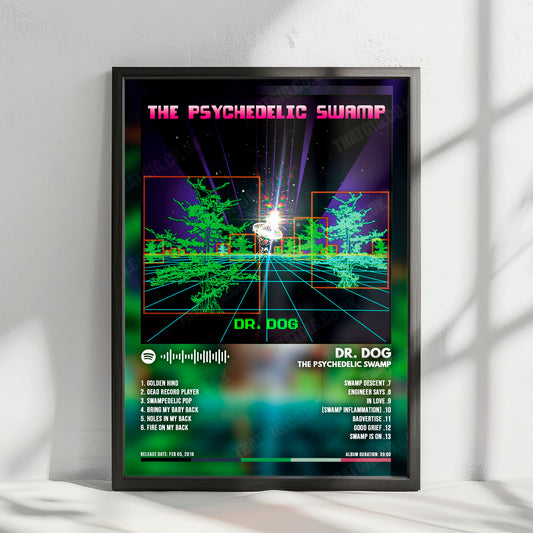 Dr. Dog "The Psychedelic Swamp" Album Cover Poster - with Complete Tracklist