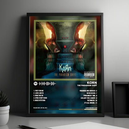 Korn "The Paradigm Shift" Album Cover Poster - with Complete Tracklist